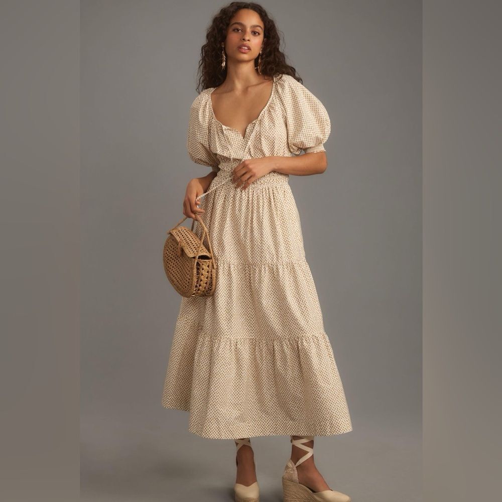 Anthropologie The Somerset Maxi Dress: Puff-Sleeve Edition NWT